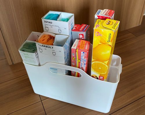 ラップを立てて収納
